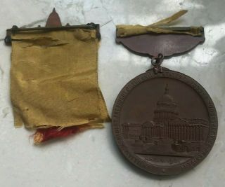 1901 William McKinley Inauguration Medal - Badge and Ribbon NOT 2