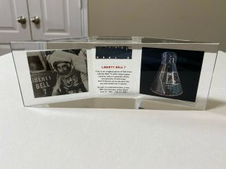 Gus Grissom Liberty Bell 7 Flown Filmstrip Lucite In W/