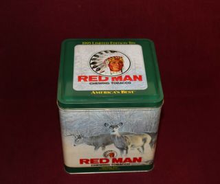 1995 Limited Edition Red Man Chewing Tobacco Tin Designed By Jim Kasper