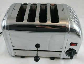 Vintage Dualit 4br/84 Chrome Stainless Steel 4 Slice Toaster Made In England