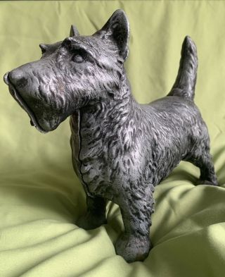 Antique Scottish Terrier “scottie Dog” Cast Iron Door Stop - Unpainted