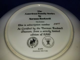 1979 Norman Rockwell Collector ' s Plate 