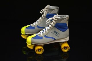 Vintage 80s/90s Holy Rock Roller 4 - Wheel Mens Roller Skates Size 43 Us 9.  5 Retro