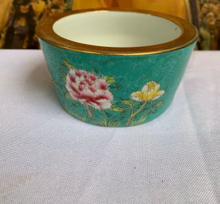 Antique Chinese Famille Rose Porcelain Ceramic Flowers Bowls Water Pot