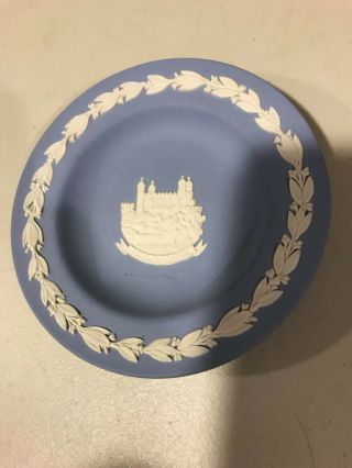 Wedgewood Blue Jasperware Tower Of London Small Round Dish Vintage