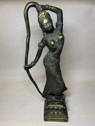 Old Antique Bronze Statue Hindu God Shiva Nataraja Lord Of Dance South India
