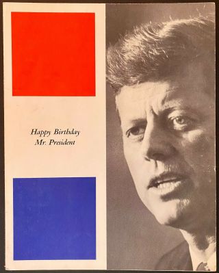 1962 President Jfk Collectible Happy Birthday Mr President Program Loa