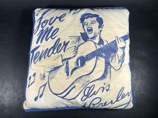 Rare Vintage Elvis Presley Throw Pillow " Love Me Tender " 10 " X10 "