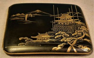 Antique/vinage Japanese 24k Gold Inlaid Damascene Cigarette Case