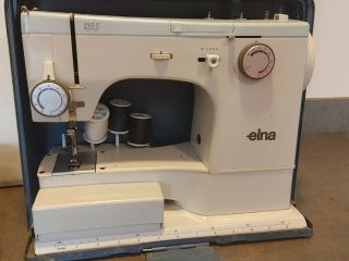 Vintage Elna SU 62C Electronic Sewing Machine Pedal Steel Case 2