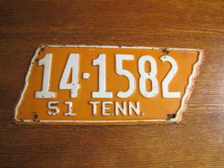 1951 Tennessee License Plate Tag Sumner County