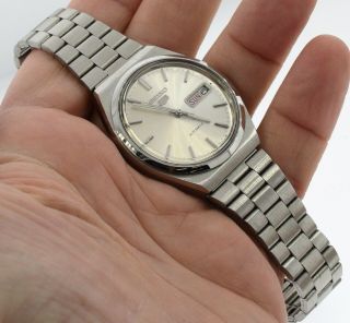 Vintage Mens Seiko 5 Day Date Automatic Watch 6309 - 8930 Stainless Minty 36mm