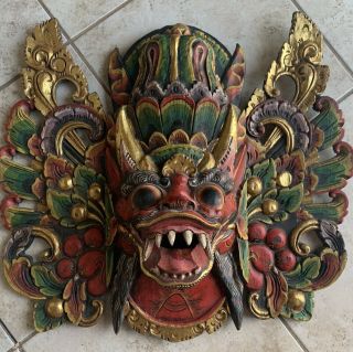 Indonesian Wooden Mask - Barong Ket Black
