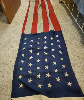 46 Star American Flag 5x8 Feet.  Circa 1908 - 1912.  Horstmann Of Philadelphia Maker