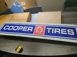 Vintage Metal 2 Sided Cooper Tires Sign