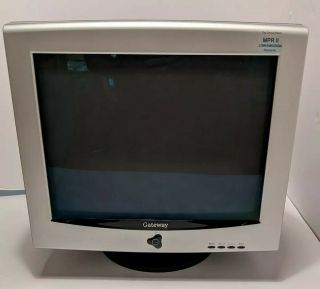 Vintage 17 " Gateway Vx750 Flat Screen Crt Vga Svga Monitor Retro Gaming