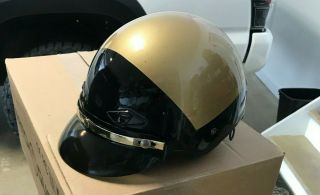 Vintage Police Motorcycle Helmet With Setcom Headset