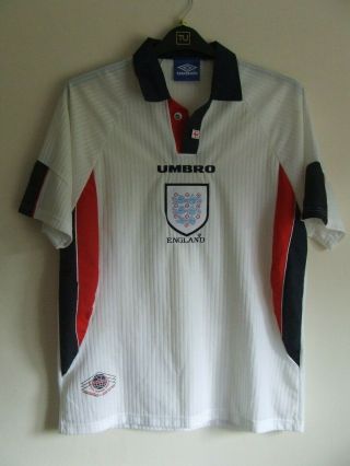 Vintage England Home 1998 Shirt Umbro Large - Next Day Delivery For Sunday