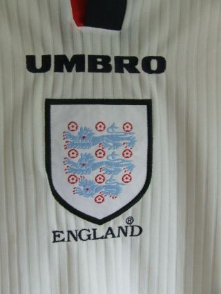 Vintage England Home 1998 Shirt Umbro LARGE - Next day delivery for Sunday 2