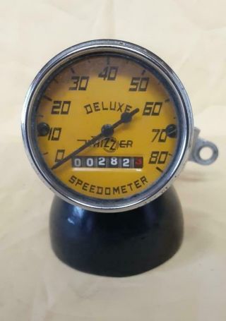 Vintage Whizzer Deluxe Speedometer 0 - 80 Range 282m Exc C