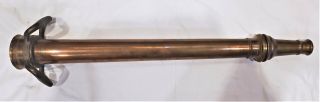 Big 30 inch tall Brass Fire Department Hose Nozzle Signed W.  D.  Allen Chicago 2