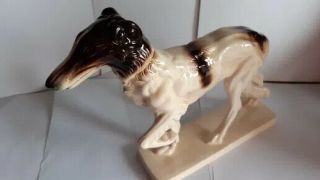 Borzoi Russian Wolfhound Greyhound German porcelain figurine Hertwig 3653u 3