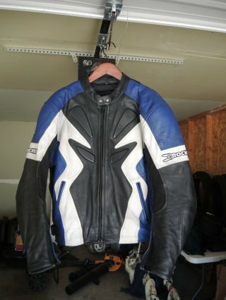 Vintage Joe Rocket Leather Motorcycle Jacket,  Size 54,  Fits Like A 2xl,  Xxl