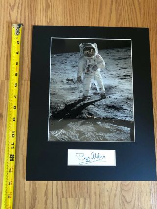Buzz Aldrin Signed Autographed W/ Apollo 11 Flown Kapton Overall Size 11x14