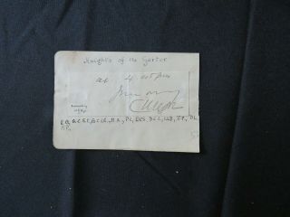 " 1st Marquess Of Kedleston " George Curzon Hand Signed Album Page Todd Mueller Co