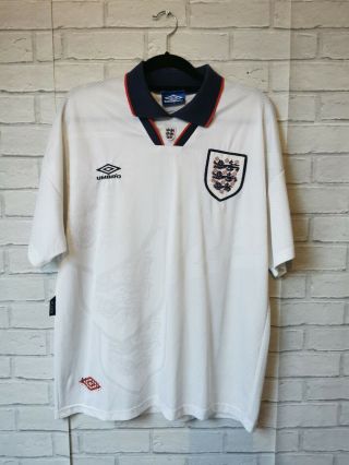 England 1993 - 1995 Home Umbro Vintage Football Shirt Adult Large -