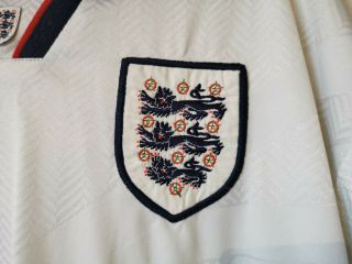 ENGLAND 1993 - 1995 HOME UMBRO VINTAGE FOOTBALL SHIRT ADULT LARGE - 3
