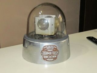 Rare Federal Signal Model 15 Junior Beacon Ray Clear Glass Dome 12 Volt
