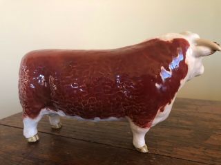 Beswick Hereford BULL CATTLE EXTREMELY Detailed Antique Perfect Cows 3
