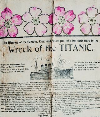 Rare Rms Titanic Napkin And Royal Church Service Booklet 1912