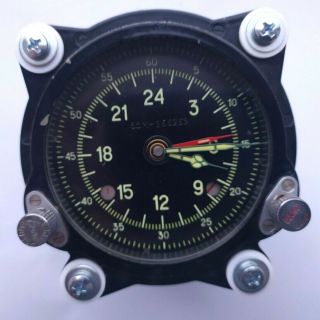 Vintage Soviet Cockpit Clock,  Air Force Aircraft Aviation Watch Block 55m