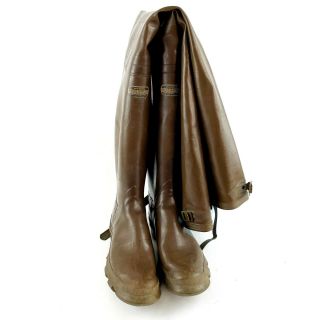 Vintage Rubber Waders Fishing Hip Boots Women 7,  7.  5 Montgomery Ward 1950s - 70s