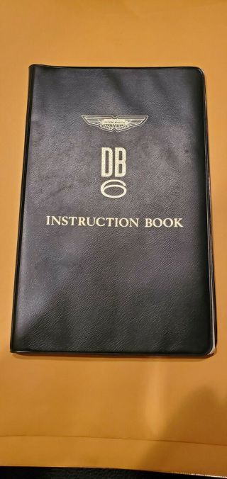 Aston Martin Db6 Owners Instruction Book