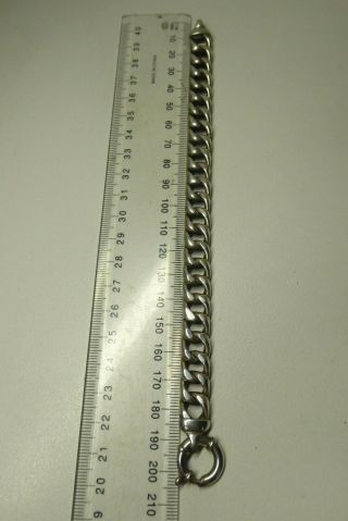 Vintage Italian 925 Sterling Silver Heavy Chain Link Bracelet