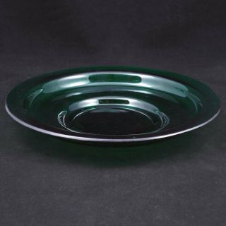 Chinese Emerald Green Peking Glass Shallow Bowl Circa 1900