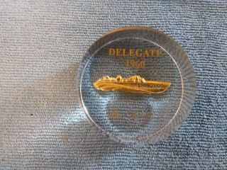 JOHN F KENNEDY 1960 DEMOCRATIC CONVENTION DELEGATE LUCITE PAPERWEIGHT RARE 2