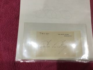 Calvin Coolidge and Herbert Hoover Signed White House Cards 4