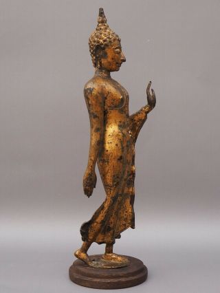 Antique Thai gilt bronze figurine Budda 2