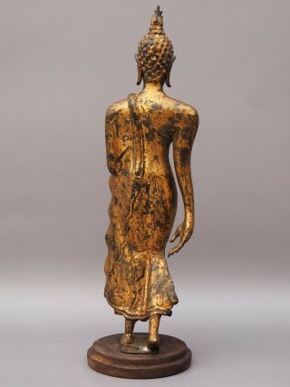 Antique Thai gilt bronze figurine Budda 3