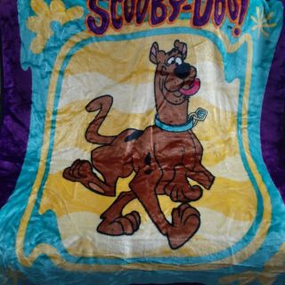 Vintage Scooby Doo Plush Throw Fleece Blanket Very Rare 50 " ×60 " Cartoon Network