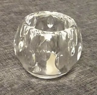 Partylite Thick Glass 3 " Tall Tealight Votive Candle Holder