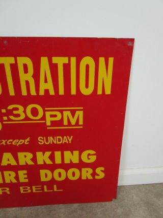 RARE Vintage BICYCLE REGISTRATION Sign Fire station cycle fireman 4