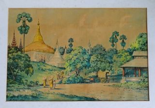 Fine Early 20th Century Burmese Watercolour - Signed