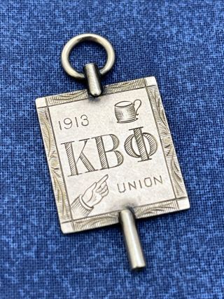 Rare 1913 Kappa Beta Phi Union 10kt Gold Pocket Watch Fob / Pendant Z685