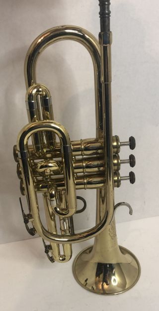 Vintage Olds “Ambassador” Trumpet Fullerton California W/Bach 7C MP & Case 2