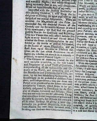 GENERAL GEORGE WASHINGTON ' S Farewell Circular Letter to the Army 1783 Newspaper 3